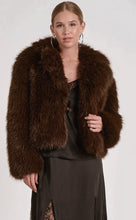 Load image into Gallery viewer, Cera Chocolate Faux Fur Jacket