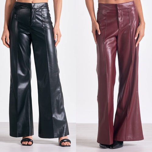 Faux Leather High Waist Pants