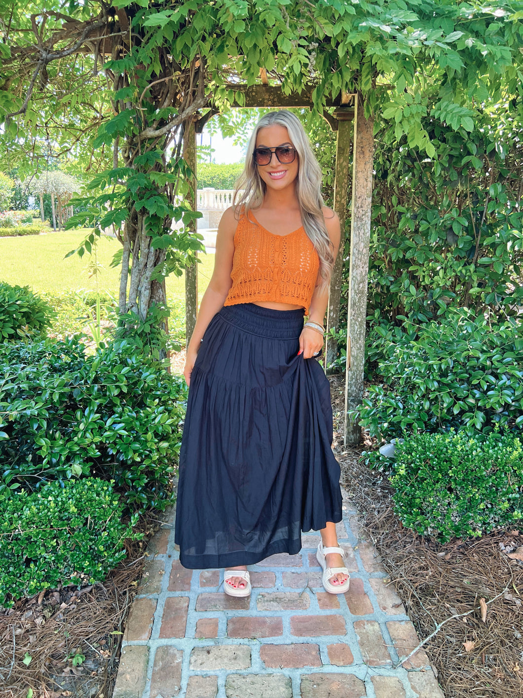 Orange Crochet Top