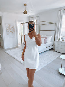 Cowl Neck Front & Back Mini Dress