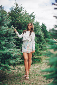 Plaid Boucle Mini Skirt