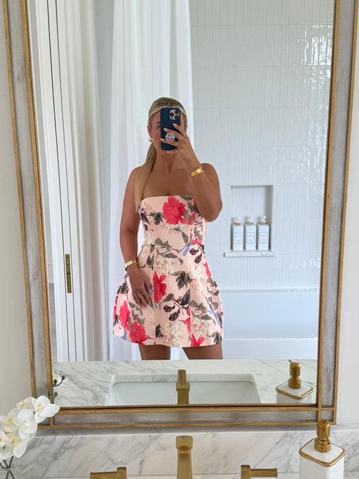 Pink Fit & Flare Mini Dress