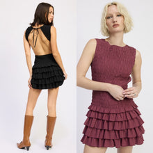 Load image into Gallery viewer, Erin Smocked Ruffle Mini Dress