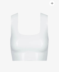 Faux Patent Leather Crop Top