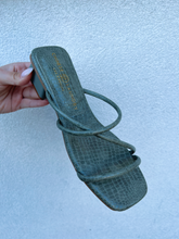 Load image into Gallery viewer, Aniela Croc Olive Sandal