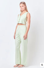 Load image into Gallery viewer, Green Linen Blend Vest