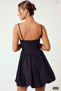 Black Bubble Mini Dress