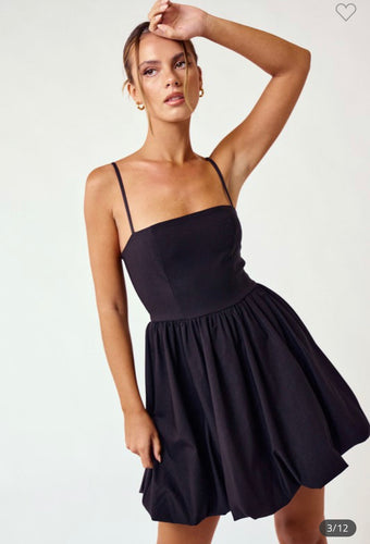 Black Bubble Mini Dress