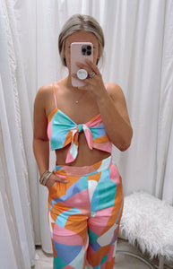 Colorful Patterned Tie Top