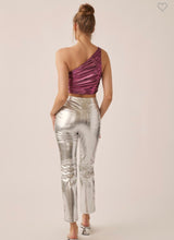 Load image into Gallery viewer, One Shoulder Metallic Top