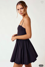 Load image into Gallery viewer, Black Bubble Mini Dress