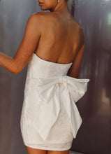 Load image into Gallery viewer, White Sequin Bow Dress