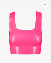 Load image into Gallery viewer, Faux Patent Leather Crop Top