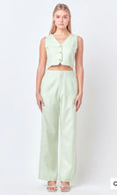 Load image into Gallery viewer, Green Linen Blend Pants