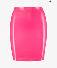 Load image into Gallery viewer, Faux Patent Leather Mini Skirt