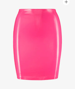 Faux Patent Leather Mini Skirt