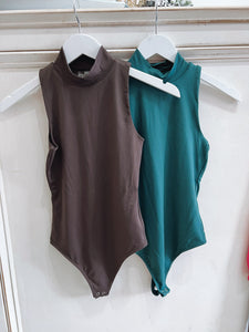 Mika Mock Neck Sleeveless Bodysuit