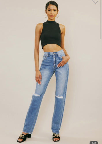 Ultra High Rise Straight Jeans
