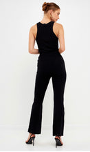 Load image into Gallery viewer, Black Ribbed Knit Pants