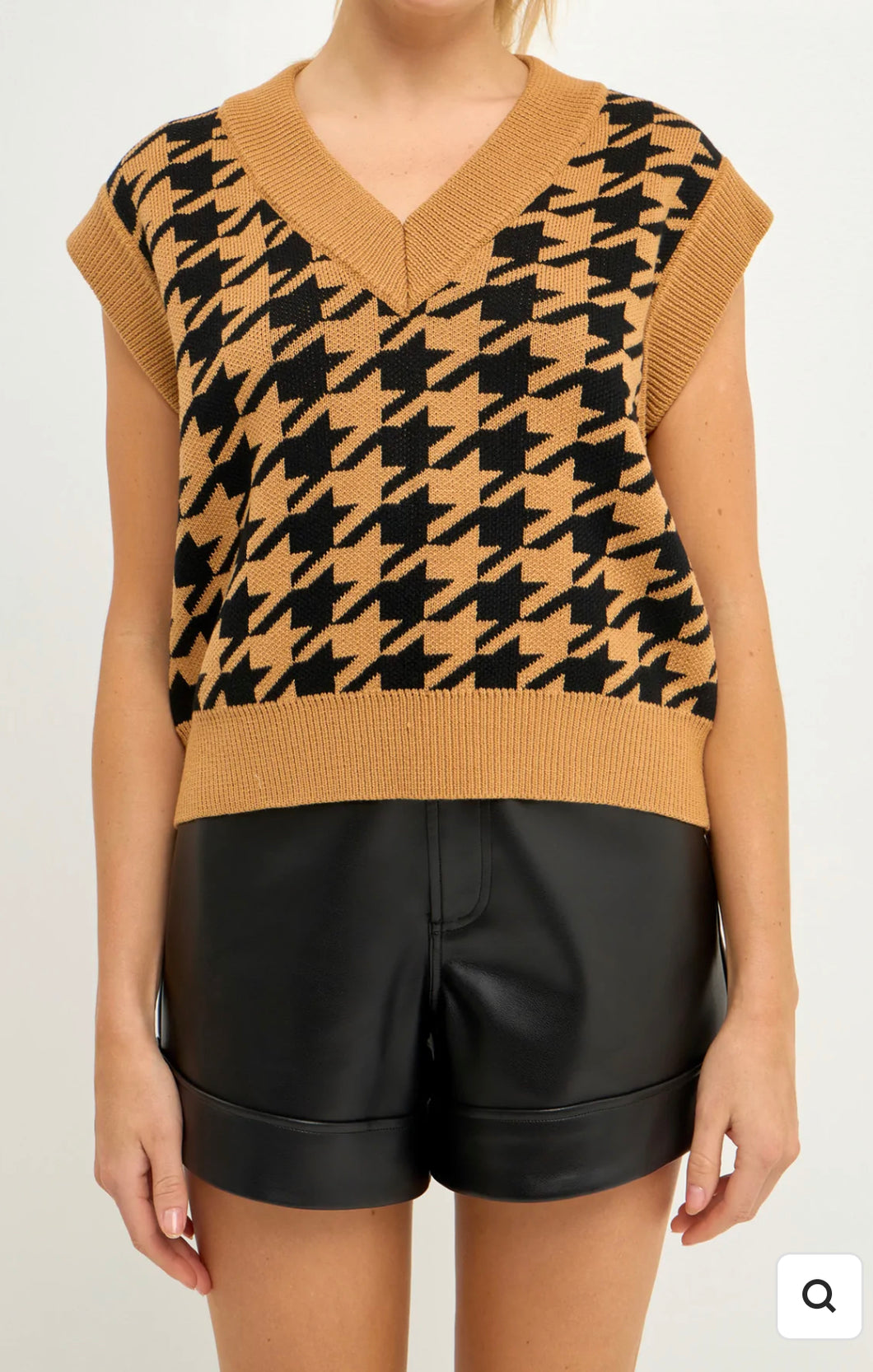 Houndstooth Sweater Vest