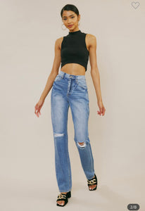 Ultra High Rise Straight Jeans