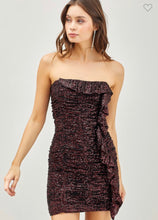 Load image into Gallery viewer, Garnet Sequin Ruffle Dress