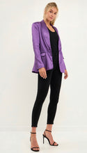 Load image into Gallery viewer, Purple Satin Blazer