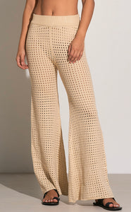 Natural Crochet Coverup Pants