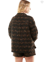 Load image into Gallery viewer, Black &amp; Brown Tweed Jacket