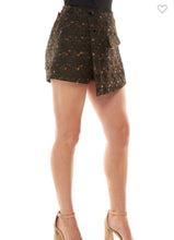 Load image into Gallery viewer, Black &amp; Brown Tweed Skort