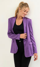 Load image into Gallery viewer, Purple Satin Blazer