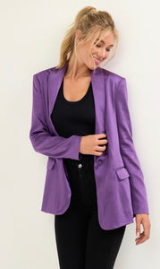 Purple Satin Blazer