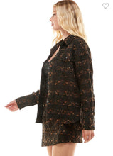 Load image into Gallery viewer, Black &amp; Brown Tweed Jacket