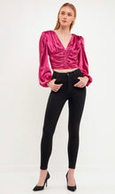 Load image into Gallery viewer, Berry Ruched Blouse