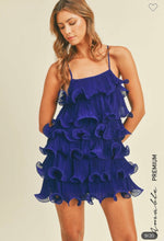 Load image into Gallery viewer, Royal Blue Ruffle Tiered Dress