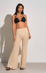 Natural Crochet Coverup Pants