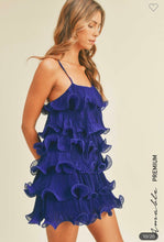 Load image into Gallery viewer, Royal Blue Ruffle Tiered Dress