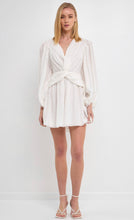 Load image into Gallery viewer, White Twist Drape Dress