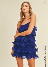 Load image into Gallery viewer, Royal Blue Ruffle Tiered Dress