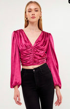 Load image into Gallery viewer, Berry Ruched Blouse