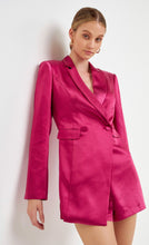 Load image into Gallery viewer, Orchid Satin Blazer Romper